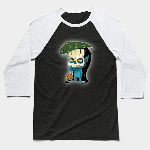 Rainy day Baseball T-Shirt by Nogh.art